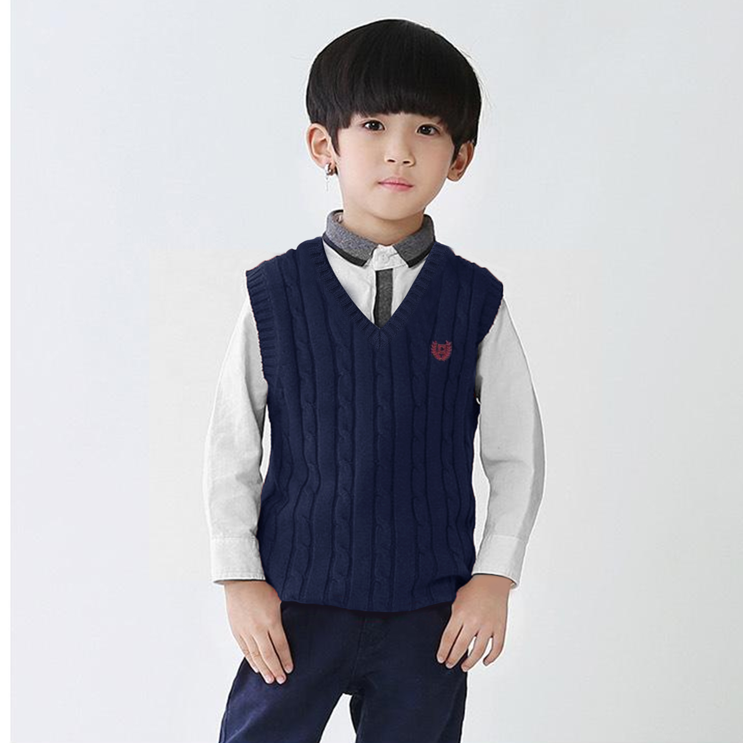 Chaps Boy's Cable Knit Sweater Vest 